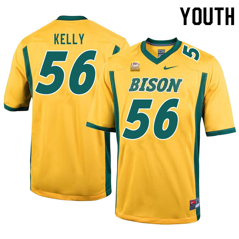 Youth #56 Justice Kelly North Dakota State Bison College Football Jerseys Sale-Yellow